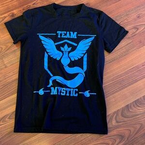 Team Mystic black top adult Small S Pokemon